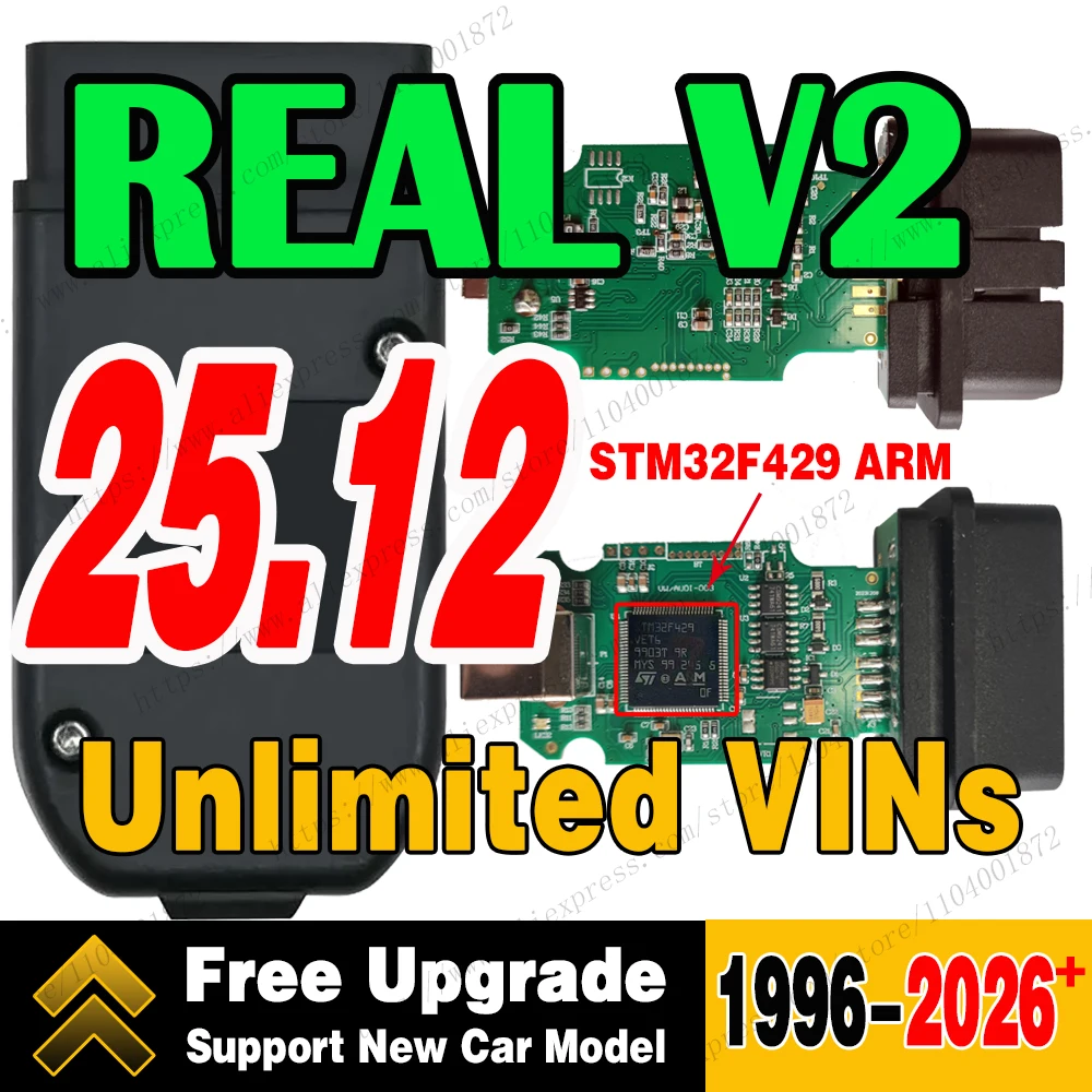 Best Quality 2025+ Real V2 VagCom Diagnostic Tool Update Online Unlimited VINS Vag Com HEX Usb Interface V25.3 Coding Function