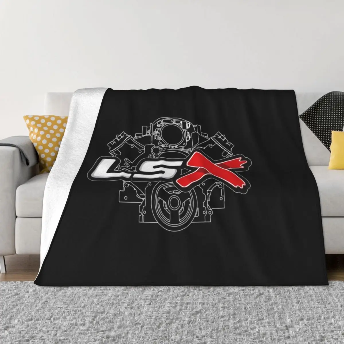 LSX engines are the best! Throw Blanket Fluffy Shaggy Blanket Blanket Sofa Blanket For Decorative Sofa Quilt Blanket