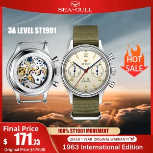 Seagull 1963 Internationale Ausgabe Männeruhr Herrenpilot ST1901 Retro Chronograph Pulse Clock Air Force Neue Luftfahrt 8 Hauptverkaufswache Seagull - №3