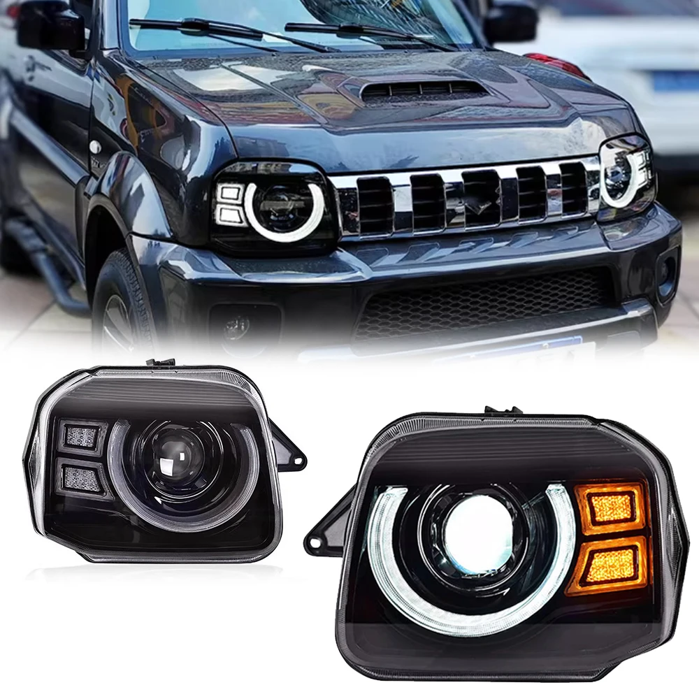 

Стайлинговые светодиодные фары для Suzuki Jimny 07-15, новый стиль, светодиодные DRL, автомобильные фары в сборе, сигнальные автоаксессуары, модифицированная лампа