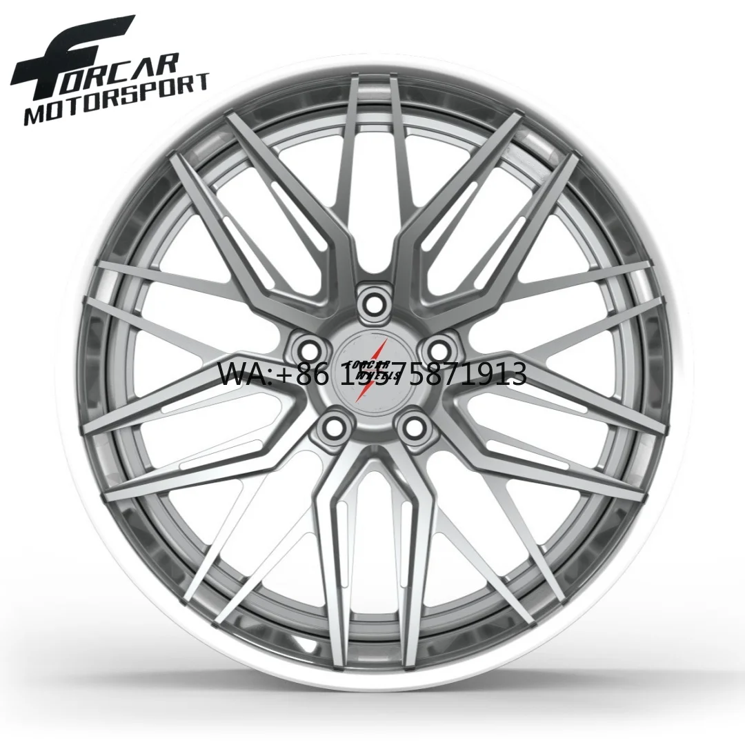 

Forcar Gloss Black 2-Piece Design Concave Design Lighting Weight 18 19 20 Inch T6061 Factory Price 5*112 5*114.3 Forged Wheels