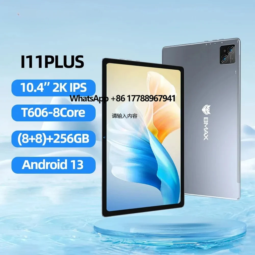 BMAX MaxPad I11 Plus 16 GB RAM 256 GB ROM 10,4 Zoll Octa Core T606 Soc Android 13 Dual Wifi 4G LTE Telefon Tablet Bluetooth