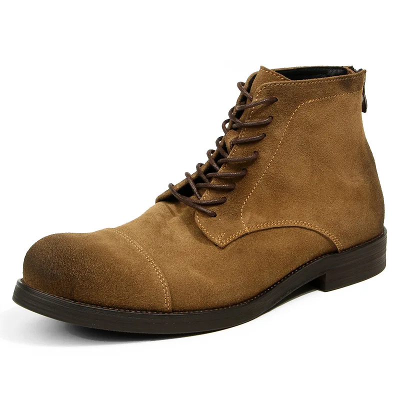 

Vintage Make Old Leather Boots Leather Men's Boots High Zip Desert Work Boots