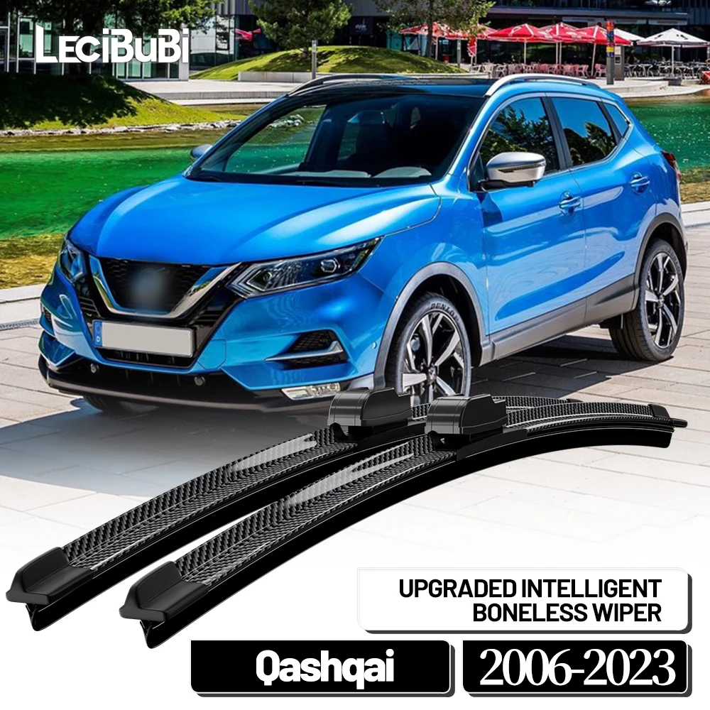 Für Nissan Qashqai J10 J11 J12 2006-2023 2013 2014 2020 2021 2 stücke Frontscheibe Wischer Klingen Scheibenwischer Carbon Faser