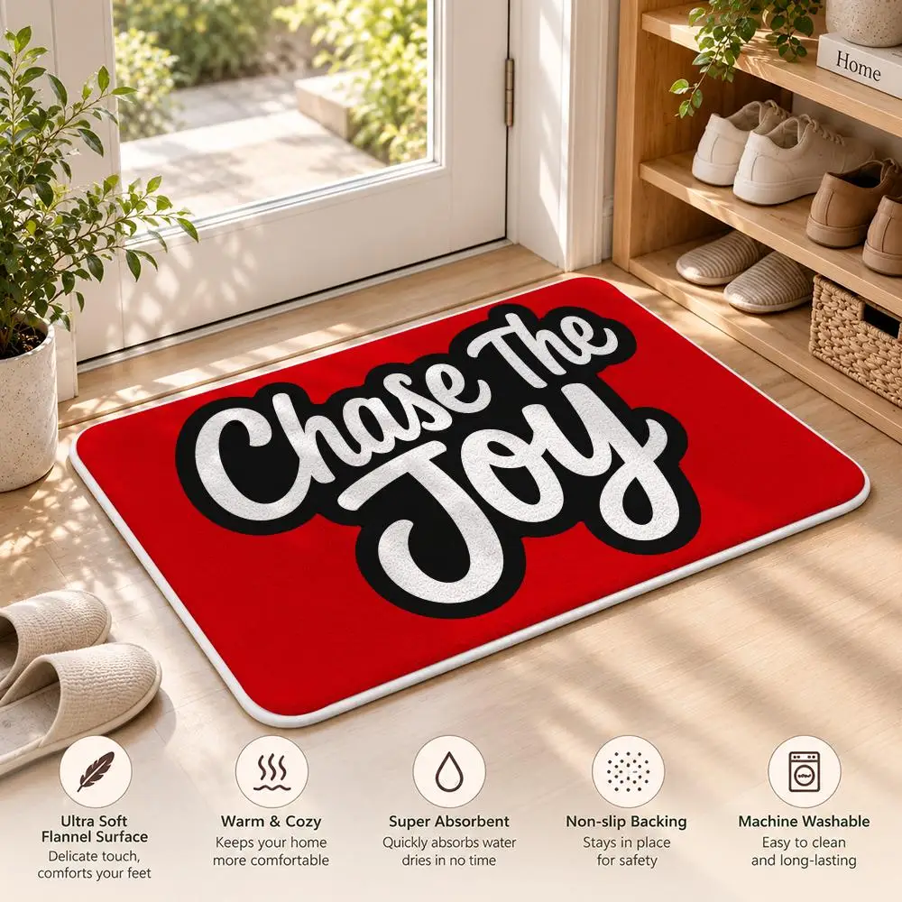 Inspired Living Floor Mat Soft Flannel Rug Non Slip Washable Quick Dry Door Mat for Bathroom Kitchen Bedroom Home 4