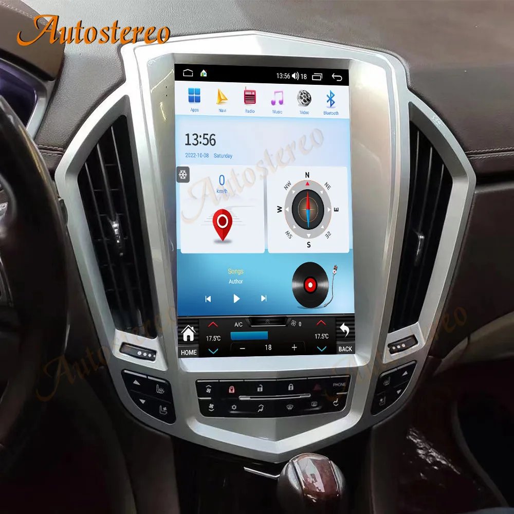 Android 14 Carplay For Cadillac SRX 2008-2012 Tesla Screen Car GPS Navigation HeadUnit Multimedia Player Car Radio Tape Recorder