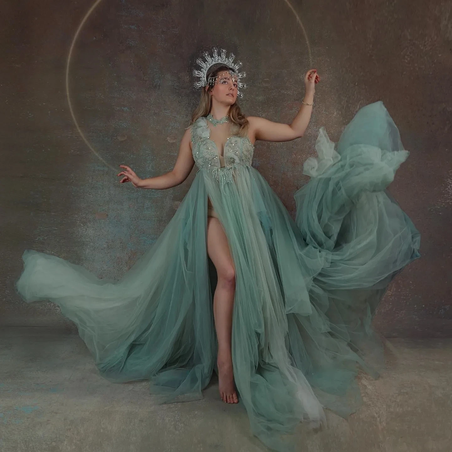 

Fairy Photoshoot Maternity Dresses Beaded Lace Applique Pregnant Gowns Long V Neck Custom Sexy Beading Maxi Dress Side Slit