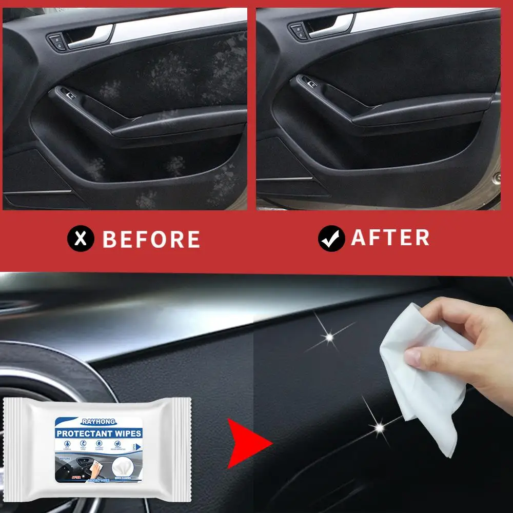 10Pcs/Pack New Console Dashboard Car Interior Cleaning Wipes Disposable Cleaner Auto Washing Towel