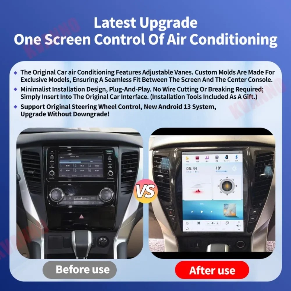 12.1“ Android13 Car Radio For Mitsubishi Pajero Sport/Montero Sport 2016-2019 2Din Auto Multimedia Player Wireless CarPlay 4G