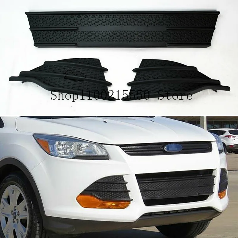 For Ford Kuga Escape Grille 2013-2016 Grille Trim Stickers High Version Grille Strip Chromium Styling Car Styling