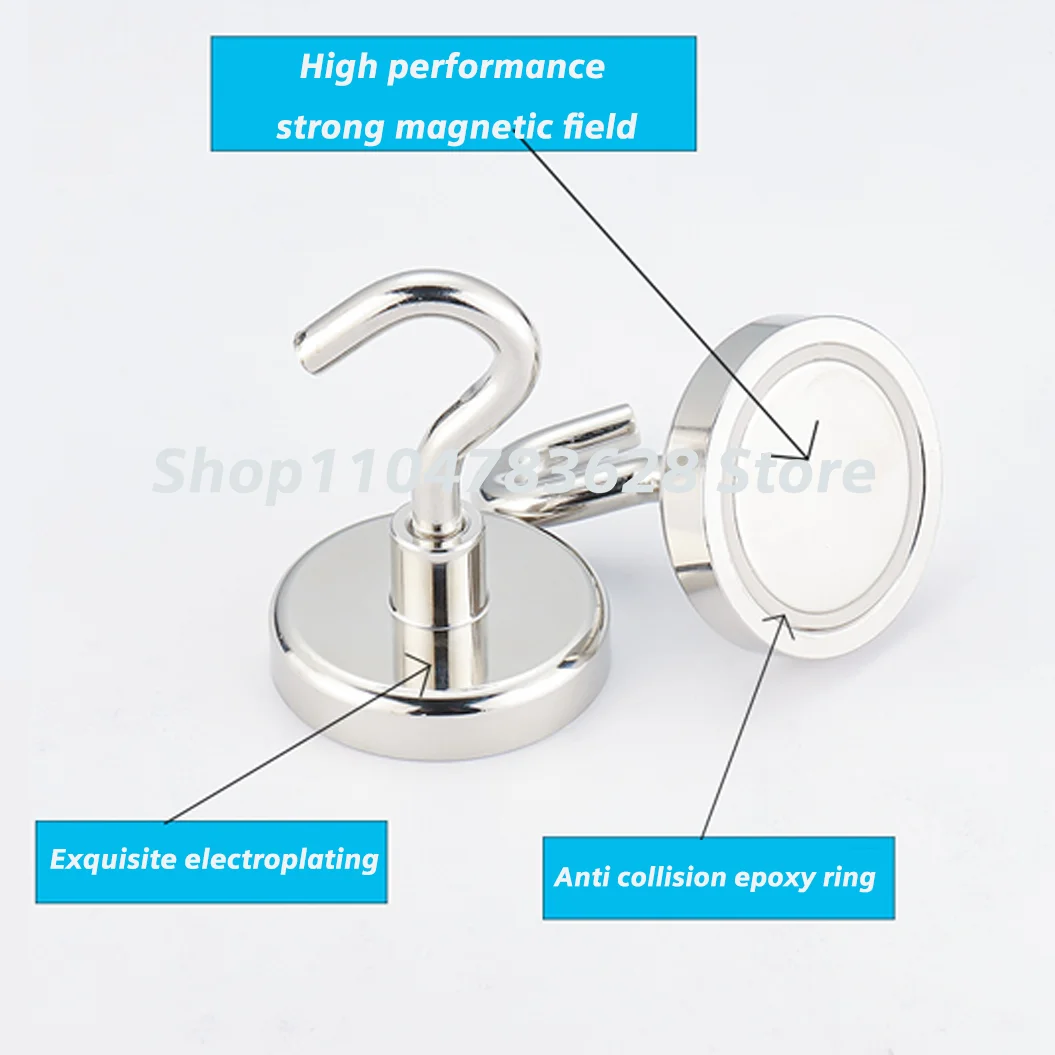 new E10 Strong magnetic hook L=33mm  W=10mm  Maximum pull force 1.5kg Non marking storage magnetic hook