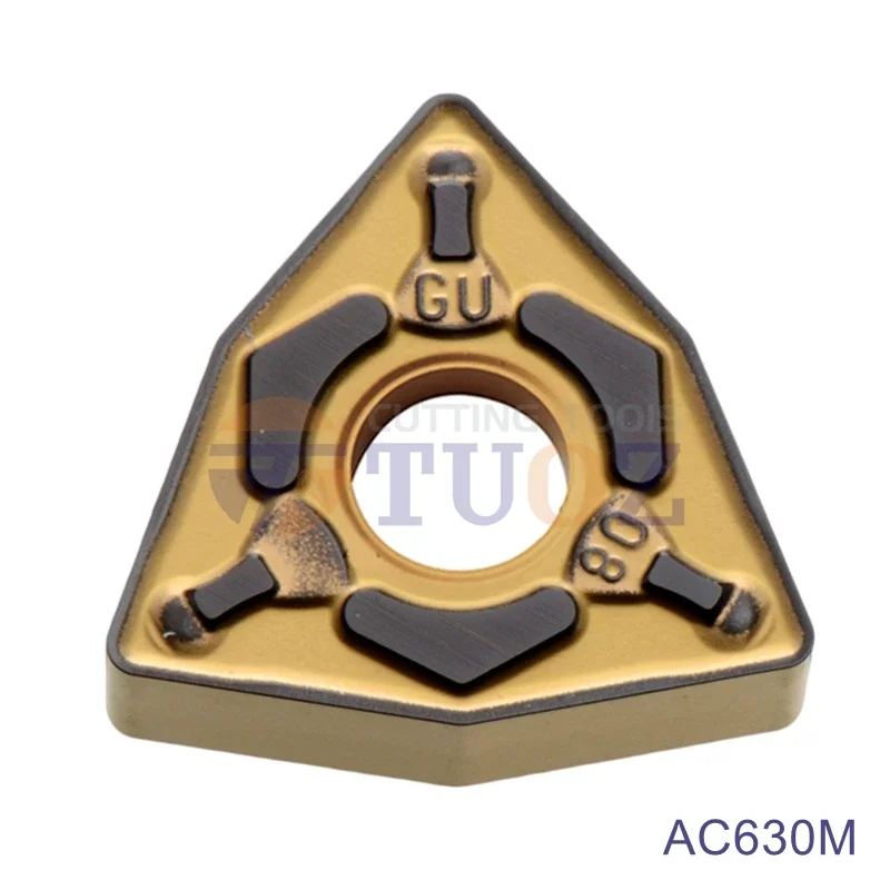 Original WNMG0804012N-GU AC630M External Turning Tools Carbide Insert WNMG 080412 N-GU CNC Lathe Cutter