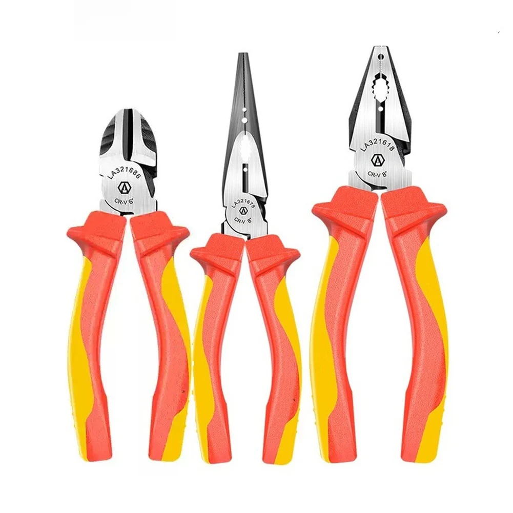 

1 шт. 6-дюймовые диагональные плоскогубцы с изолированными ручками 1000В, сертифицированные VDE, инструменты электрика, ручной инструмент