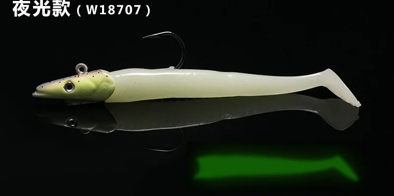 5Pcs Blei Kopf Haken Angeln Locken Set 22g 12,5 cm Künstliche Silikon Swimbaits Weiche Würmer Made Bionic köder Sinkende Gefälschte Köder – Detail 7