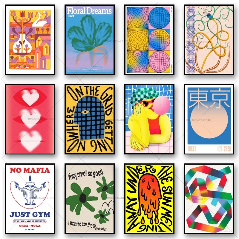 

Vintage Classic Posters Retro Flowers Quotes Abstract Canvas Print Animals Wall Art Canvas Painting for Living Room Decor