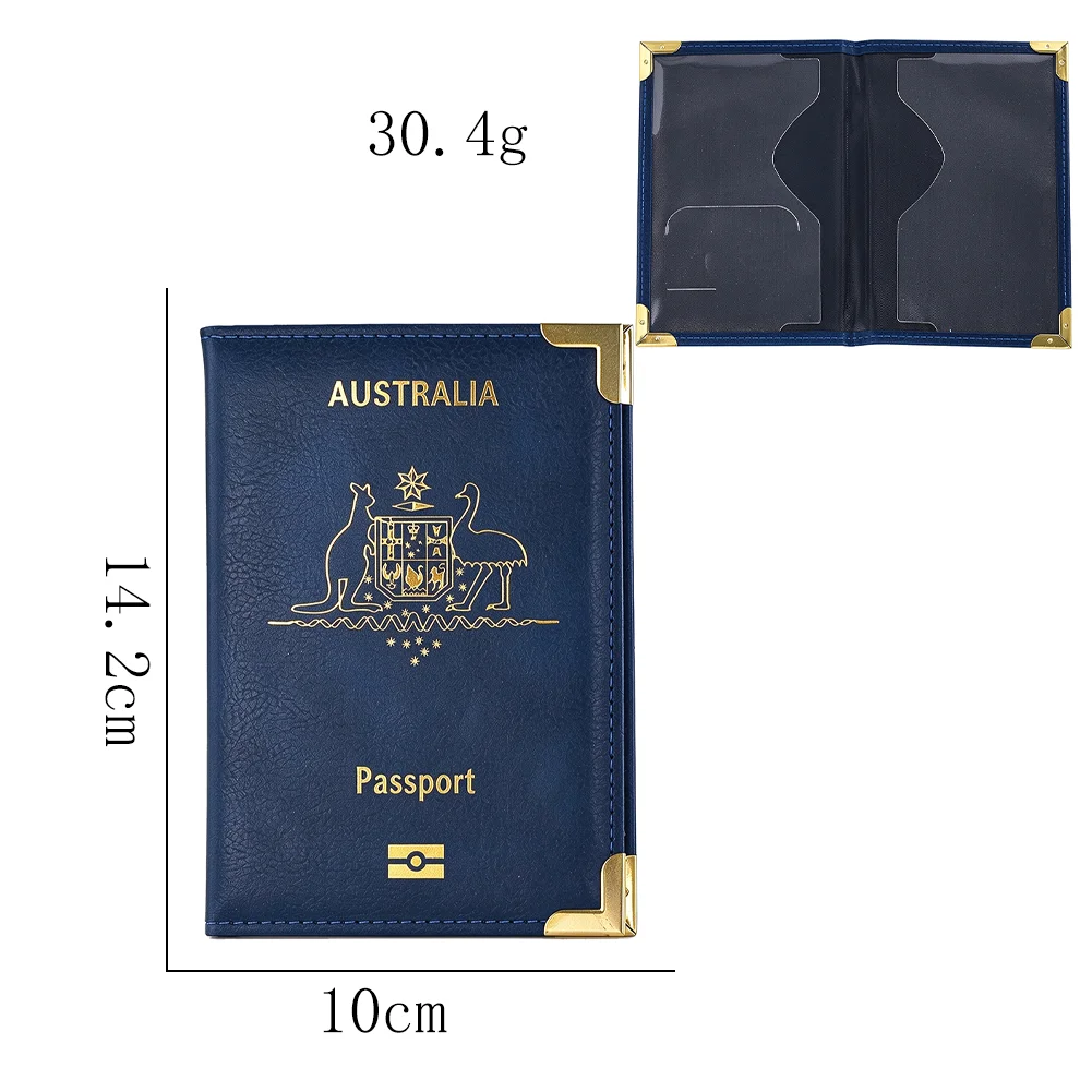 PU Leather Passport Holder for Russian British Australian Soft Touch Crease Resistant Nice Designed for International Travelers