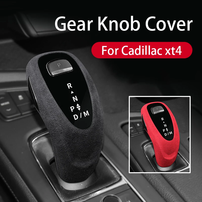

For Cadillac XT4 2022 Suede Gear Knob Cover Gear Car Shift Knob Cover Lever Stick Head Accessories Interior