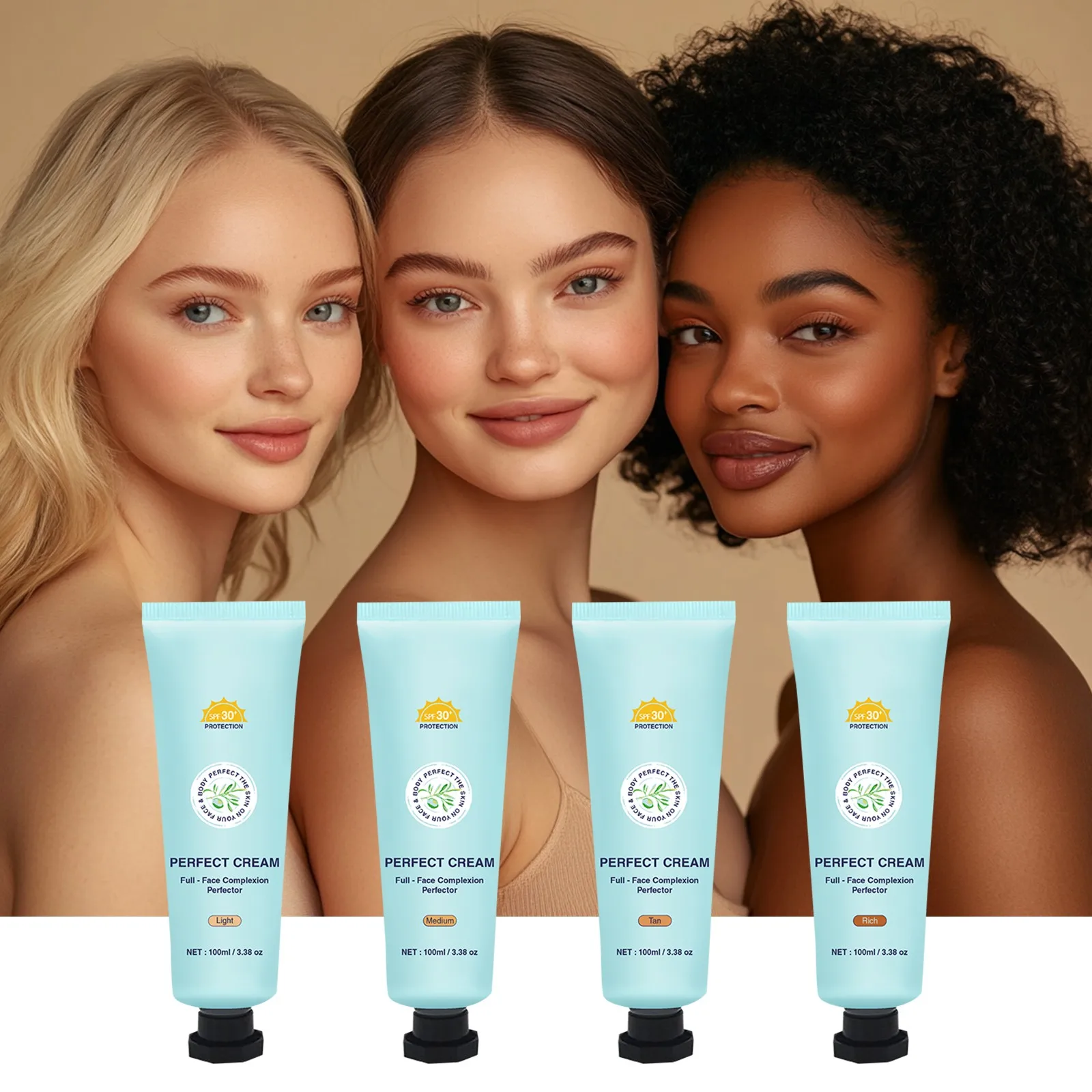 

100ml Foundation Sunscreen Cream Lightweight Non Floating Powder Concealer Waterproof Cushion Lightweight Cover Semi Cushi