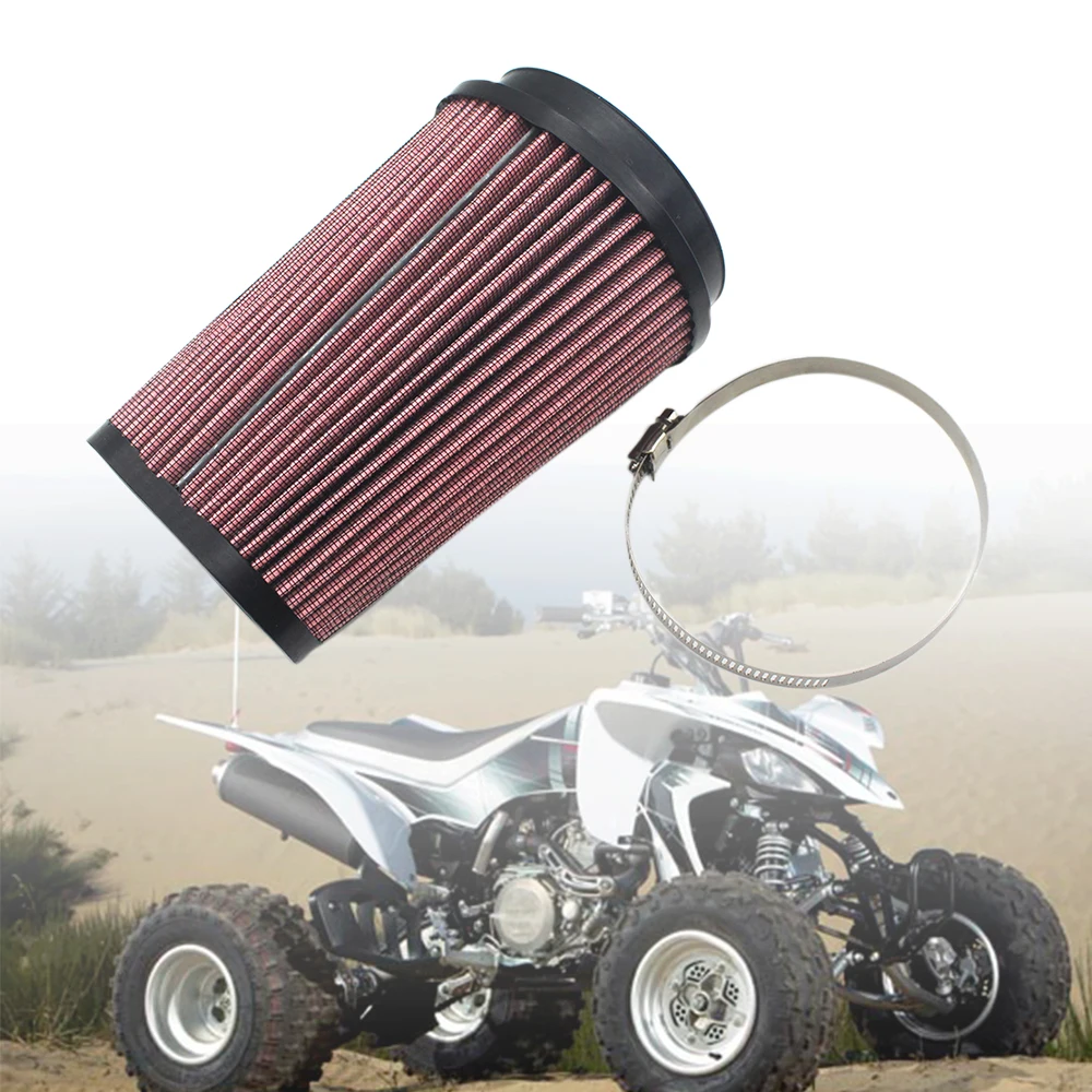 

Pokhaomin Motorcycle Air Filter Cleaner Replace 2GU-14451-00-00 Performance 4" YA-3052 For Yamaha ATV YFZ350 Banshee 1987-2006