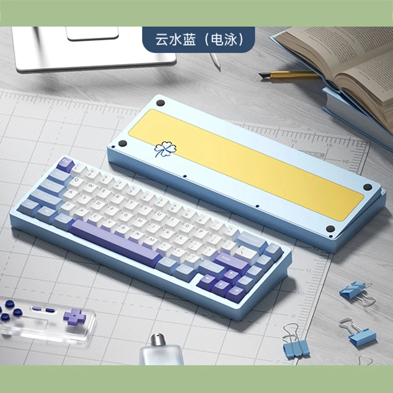 WEIKAV Lucky65 Mechanical Keyboard Three Mode Gaming Keyboard Aluminium Alloy RGB Hot Swap Customize Keyboard PC Accessories