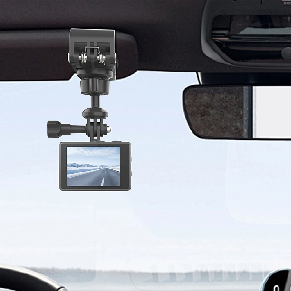 Car Sun Visor Action Camera Mount Bracket 1/4 Inch Adjustment Car Sun Visor Camera Mount for Osmo Pocket 3 Action 4 Insta360 X3