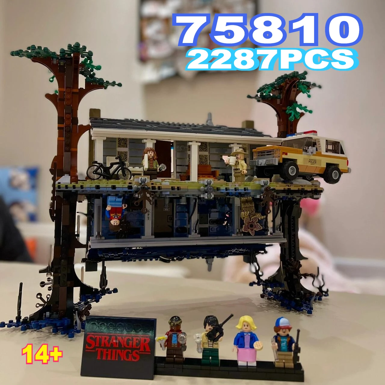 

Chinese Building Blocks Street View Series Movie Upside Down World Model Children's Educational Assembly Toy Birthday Gift