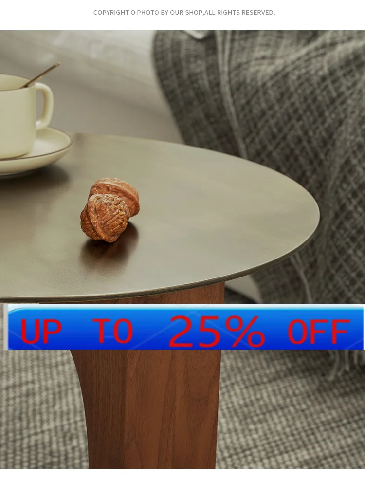 

LMM Nordic retro black walnut sofa edge table removable creative corner table