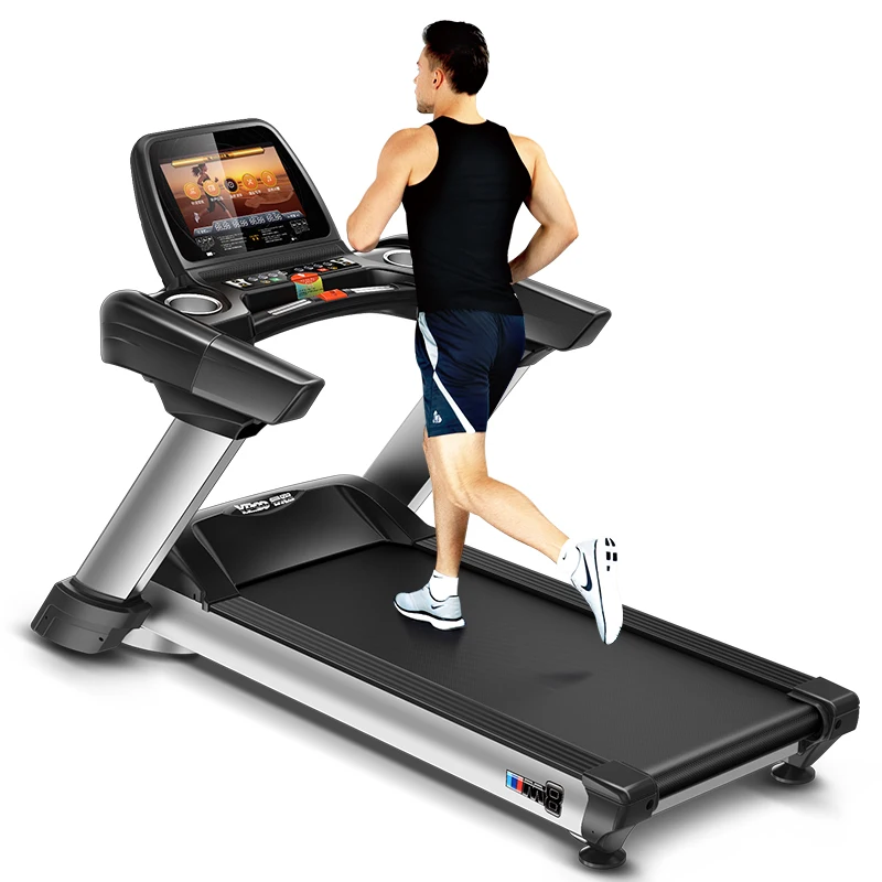 Semi Commercial Treadmill Ac Motor 5hp Gym Running Treadmill Machine Good Quality Commercial Treadmill With App