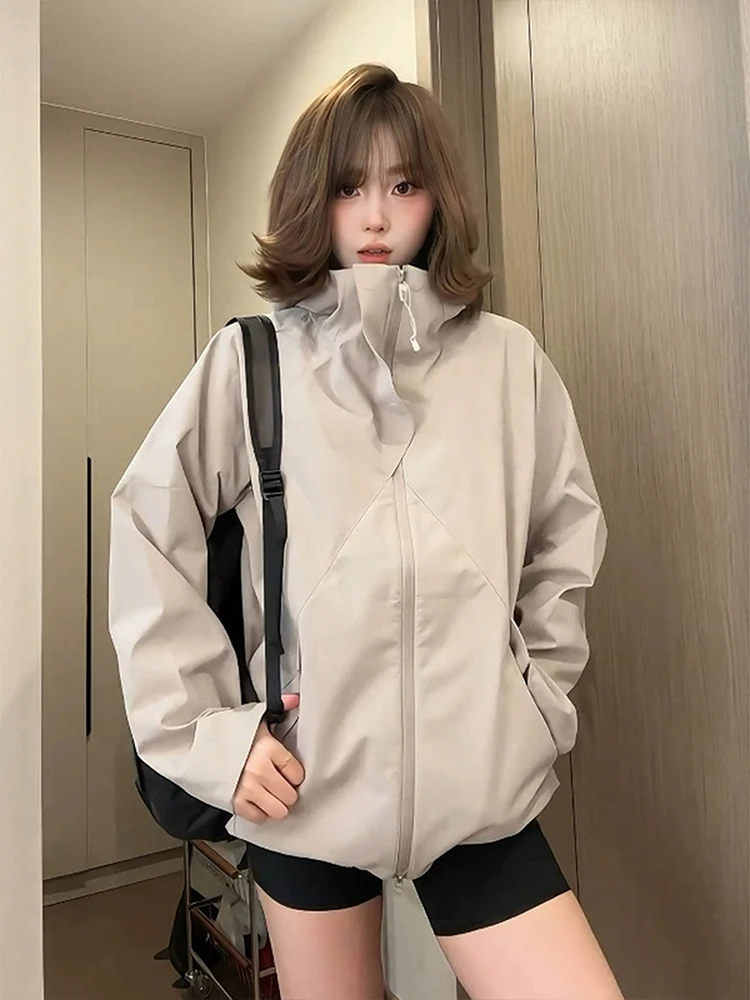 Dopne Orange Damen Jaet American Sle Tee-Proof Kapuzen-Outdoor-Anzug für Radfahren, Sport und Klettern aus Polyester/Nylon Cosit...