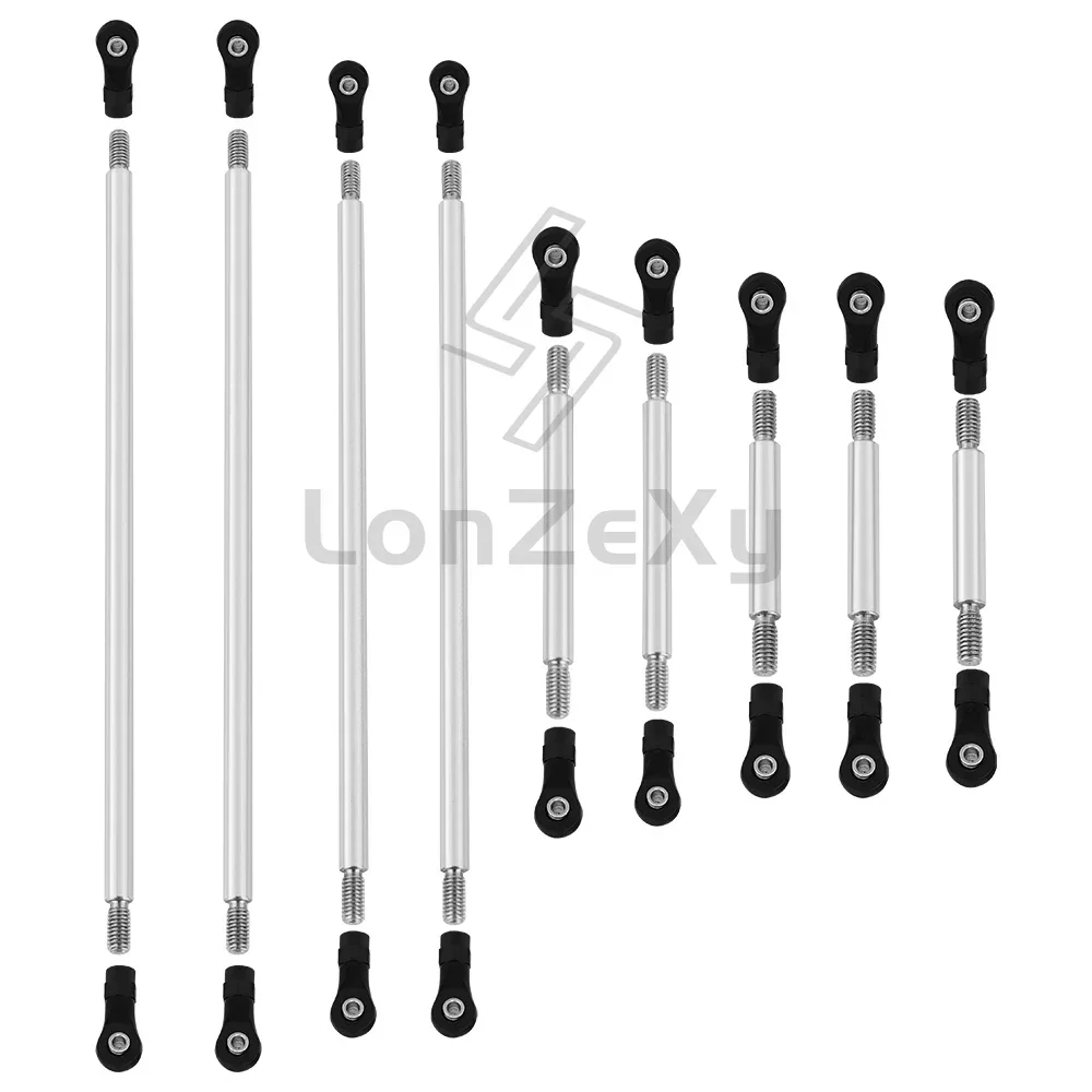LCG Girder Frame Stainless Steel Linkage Link Rod Rod End For 1/10 RC Crawler Axial SCX10 III TRX4 Capra LCG Rails Chassis Kit