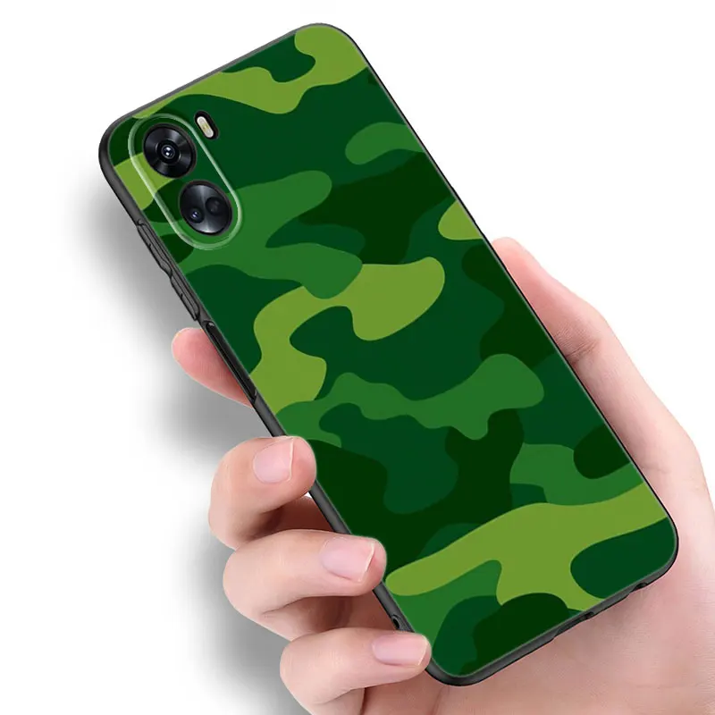 Military Army Camouflage Black Phone Case For Huawei Nova 12 11 Ultra 10 9 SE Pro 12i 11i 11E Y60 Y61 Y70 Plus Y71 Y72 Y90 Y91