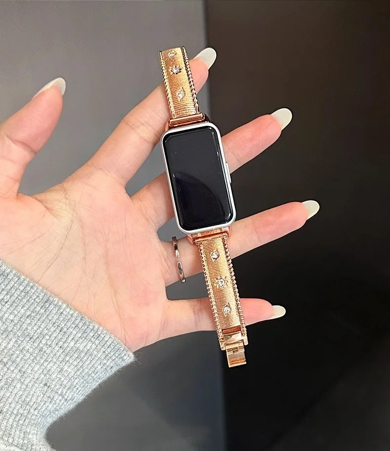 

22mm/20mm/18mm diamond studded metal fashion strap suitable for Huawei GT5/GT5 Pro/GT4/GT2/3/4