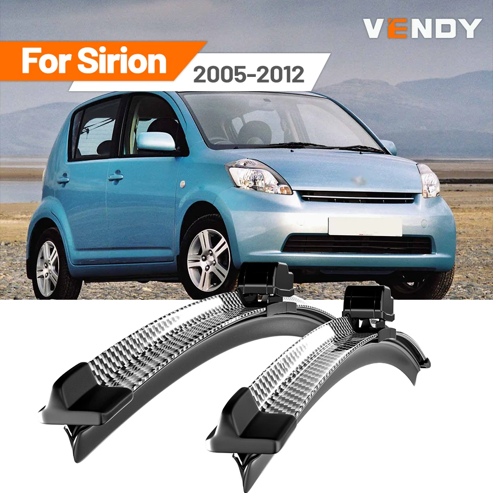 

For Daihatsu Sirion 2005-2012 2006 2007 2008 2009 2010 2011 2pcs Front Windshield Wiper Blades Windscreen Wipers Carbon Fibre