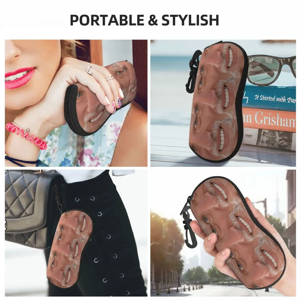 Hide The Pain Harold Meme Shell Glasses Case Protective Sunglasses Box Women Men Soft Eyeglass Bag Pouch