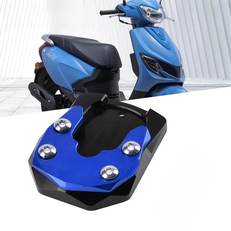 Motorcycle Kickstand Decoration For SUZUKI Let's110 QS110T-3 QS125T-7A Parking Rack Base Enlarged Pad Aftermarket Accessories