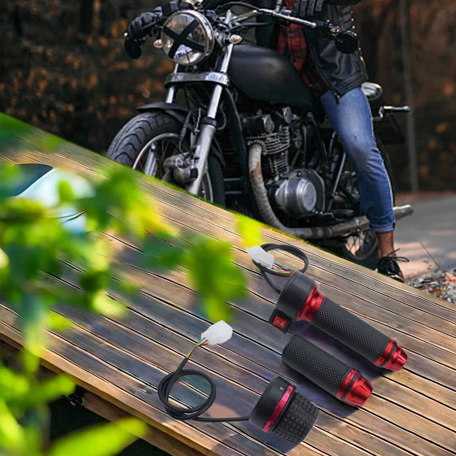 1pair E-Bike Electric Vehicle Throttle Grip Electric Throttle Grips 4 Gear11111111111111111111111111111111111111111111111111111