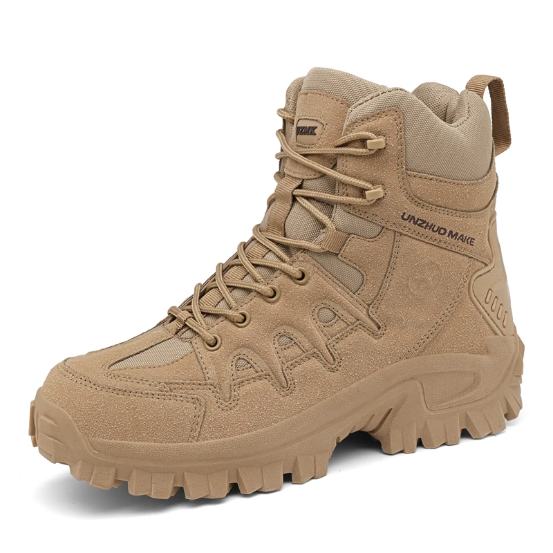 Hiking Shoes Men's Boots Outdoor Mid-top Lace-up Durable Men  Shoes Comfortable Anti-slip Casual Sports Shoes Men