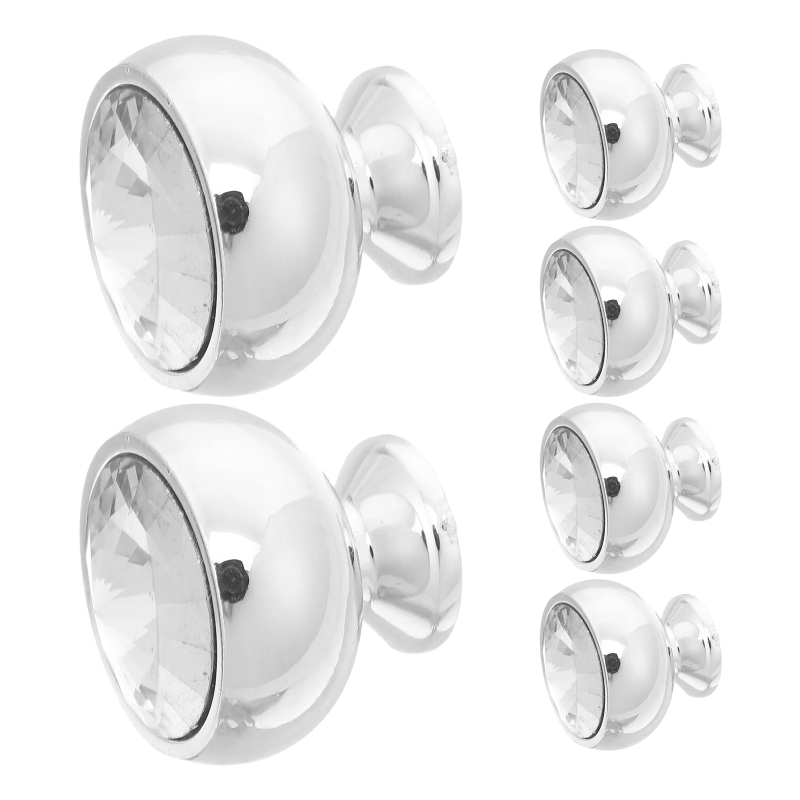 

6Pcs Crystal Drawer Pull Handles Acrylic Modern Single Hole Cabinet Pulls for Kitchen Wardrobe Dresser Furniture