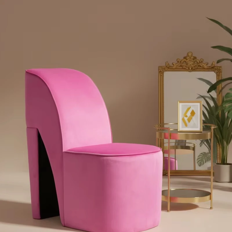 Modern velvet lounge chair high-heeled lounge chair, suitable for home office, apartment, hotel, living room use