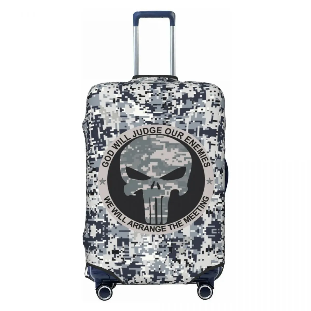 

Custom Punisher Skull Luggage Cover Protector Fashion Travel Suitcase Protective Cover for 18-32 Inch