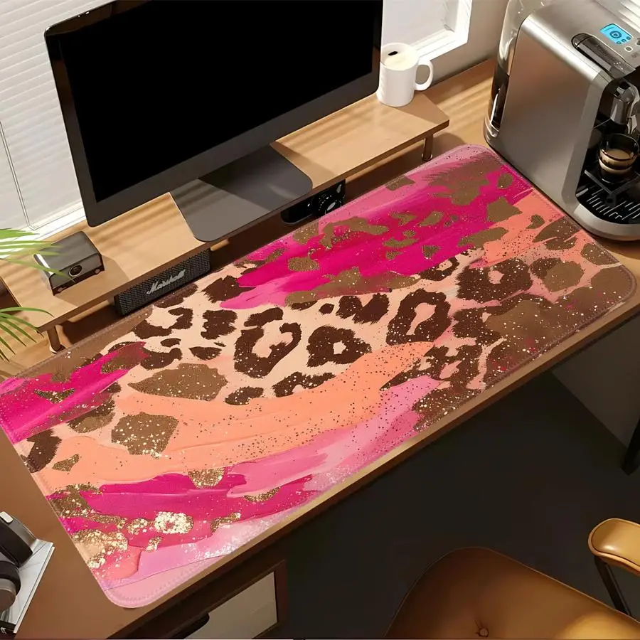 rubber Mouse Pad office Pad Keyboard Mouse Pad Desk accessories Game Console Pad Computer Laptop Pad Colorful Leopard Print