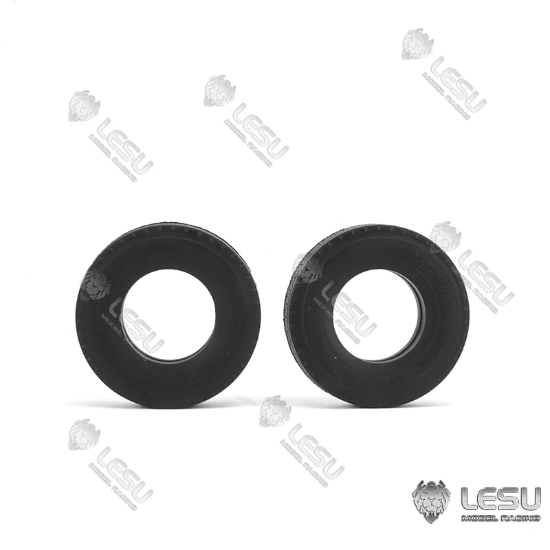 2 Pcs LESU 1/14 Small Truck Tire S-1279 Diameter 58mm Tires High Quality Rubber Tyres Suitable For Semi-trailer Truck RC Toy Car