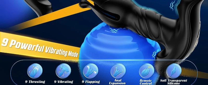 Prostate Massager Anal Vibrator For Men With Thrusting Vibration_voghion.com