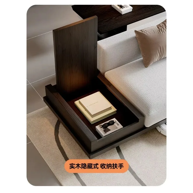 SA-3   minimalist solid wood living room three-person straig row fabric sofa