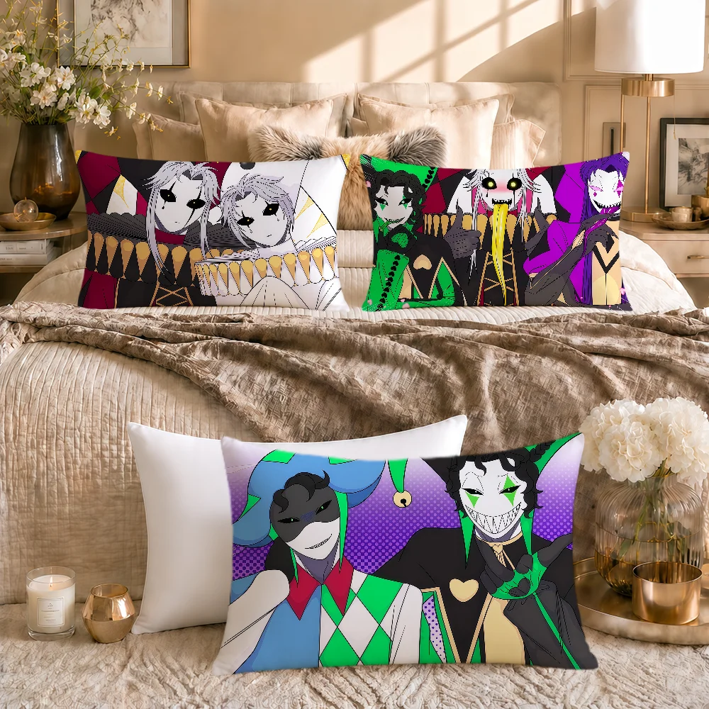 Pierrot Harlequin Cute Game The Freak Circus Rectangle Cushion Cover Soft Home Sofa Living Room Decor Dorm Hogar Pillowcase Gift