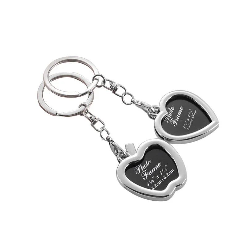 Creative Couple Photo Frame KeyChain Personality Love Key Chain Stainless Steel Men and Women Accessories Pendant Jewelry Gift