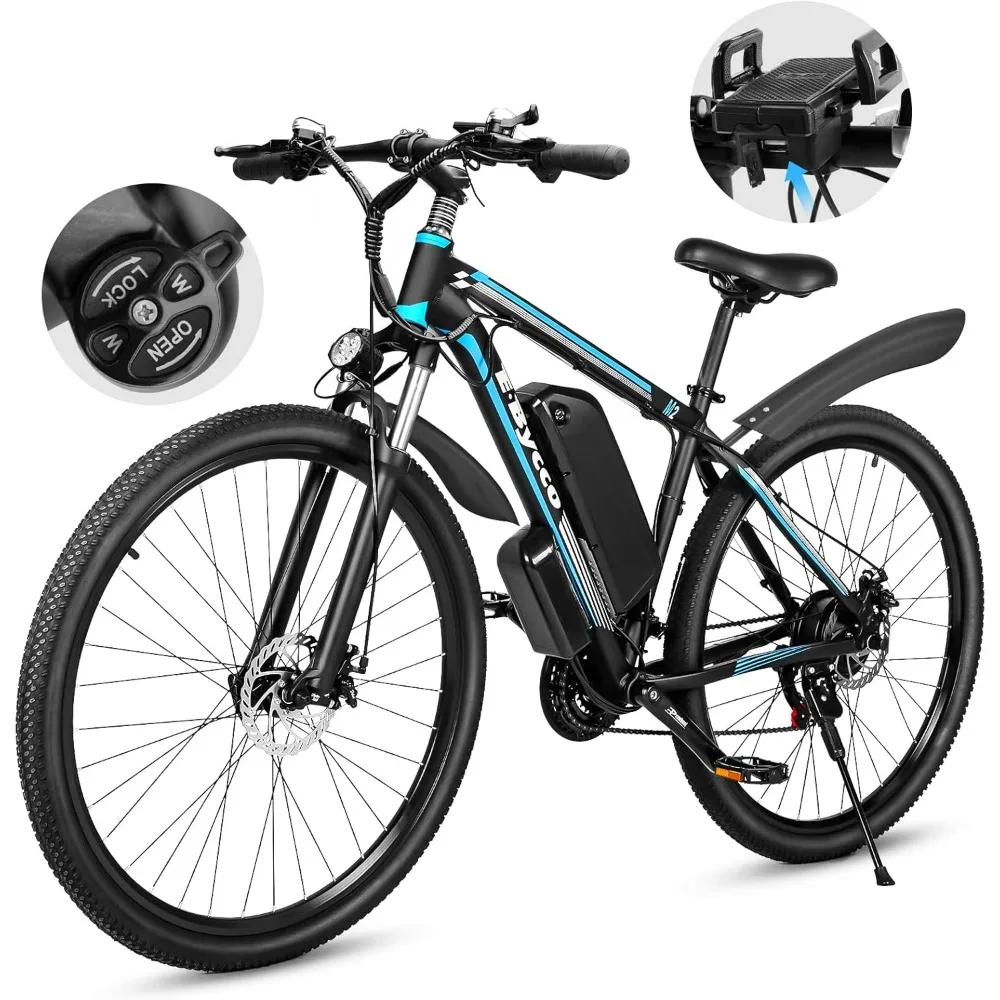 Electric Bike 750W Peak 1000W Ebike with 48V 17.5AH Battery 34MPH 65Miles Class 3  Mountain Electric Bicycle  freight free