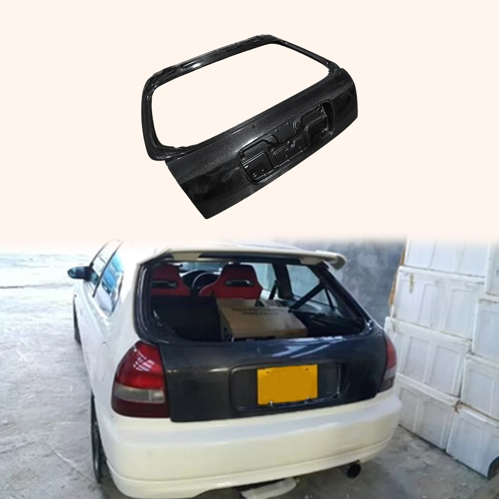 For Type R 97-00 5D Carbon OE Rear Roof Trunk Hatchback Body Kits 3