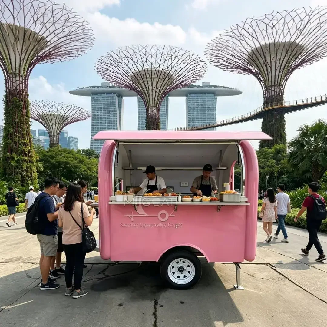 Customizable Compact Food Concession Trailer Commercial Mobile Kiosk for Pop-up Cafe Farmers Market & Short Term Rental