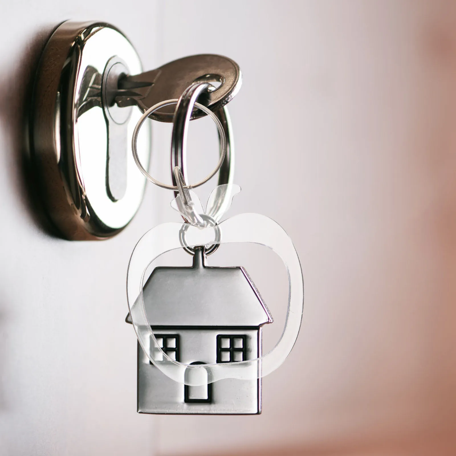 

10pcs Keychain Photo Frame Clear Acrylic Insert Picture Holder For Diy Gift Purse Accessory Lightweight Decorative Chain